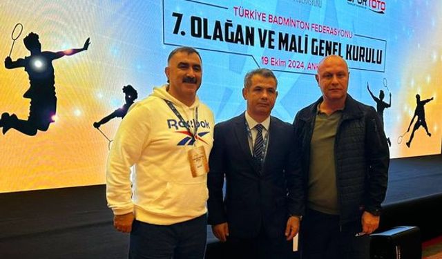 Erzincan'a destek çıkan Türkiye Badminton Federasyonu başkanı güven tazeledi