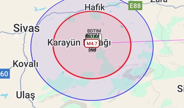 Deprem bölgeyi terk etmedi Sivas art arda sallanıyor