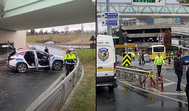 Trafik Kazasına Müdahale Eden Polis Ekibine Otobüs Çarptı, 1 Polis Şehit Oldu