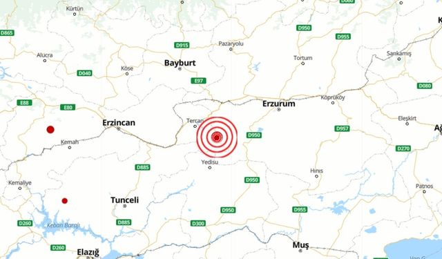 Son Dakika... Tercan'da deprem.....