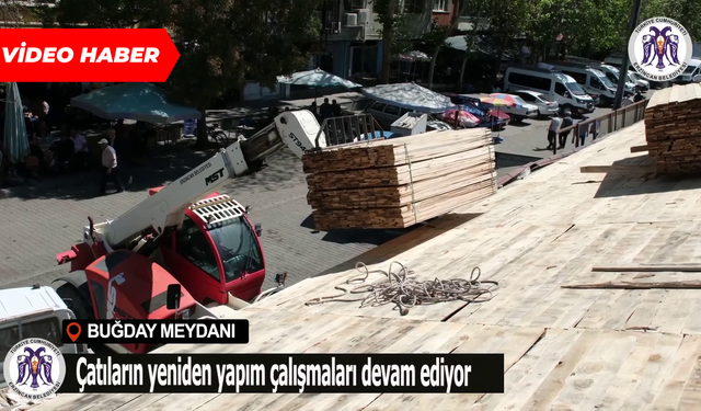 Buğday Meydanı’nda onarım çalışmaları sürüyor...