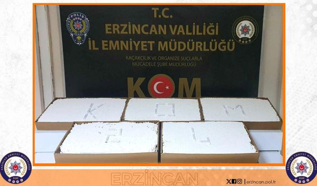 Erzincan’da kaçakçılık operasyonu