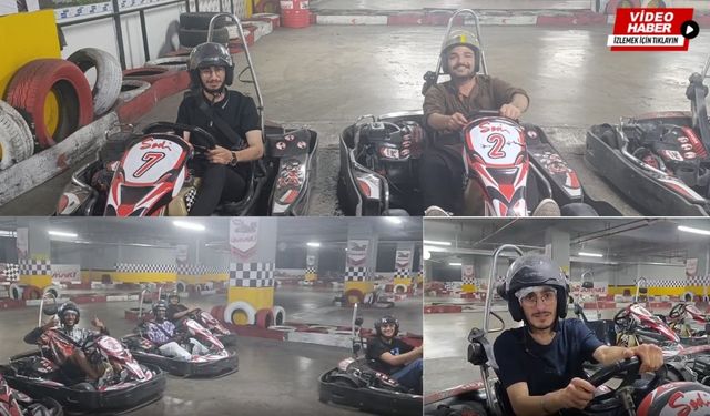 Erzincan’da Gokart keyfi: Yerli ve yabancı öğrenciler piste akın etti
