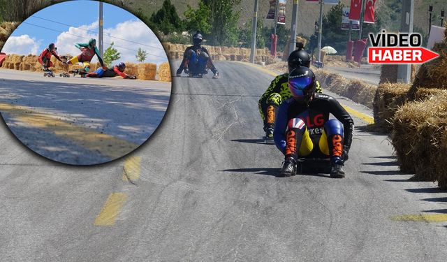 Erzincan’daki Dünya İniş Kaykay Şampiyonasında kıyasıya mücadele