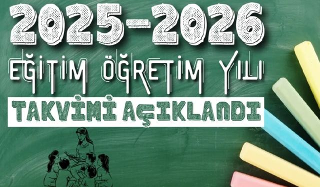 Erzincan öğrencileri 2025-2026 Eğitim, sınav ve tatiller şimdiden belli oldu