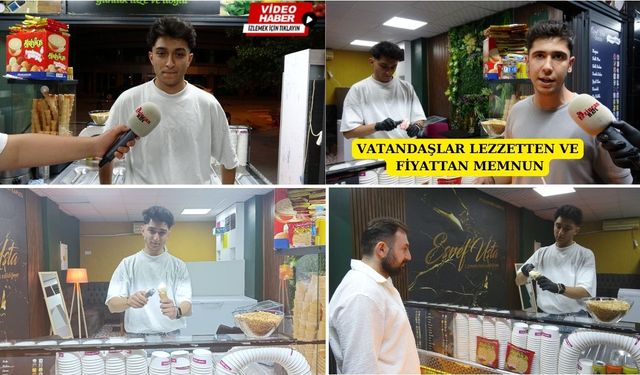 Erzincan’da sıcaklar bastırdı, dondurmacılarda yoğunluk başladı