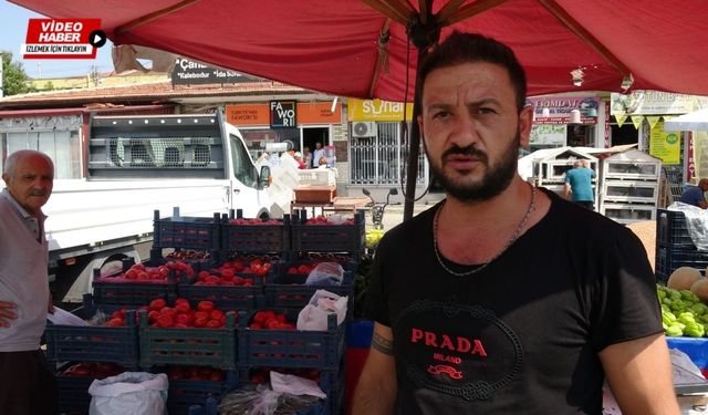 Erzincan’da pazarci isyan etti: ”Hormonsuz diyoruz kimse almıyor”