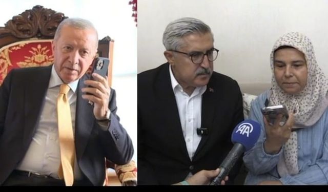 Cumhurbaşkanı Erdoğan şehit ailesi ile görüştü