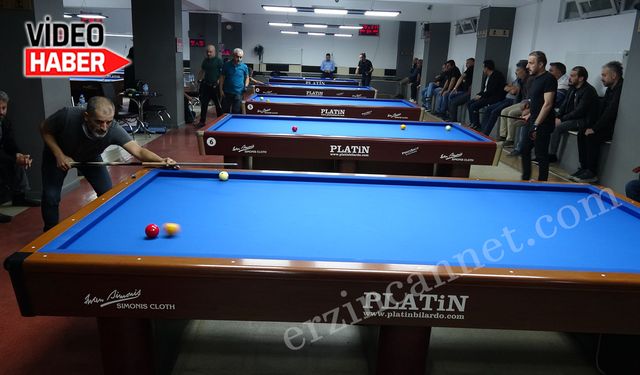Erzincan bilardo şampiyonasına, sesiz kaldı