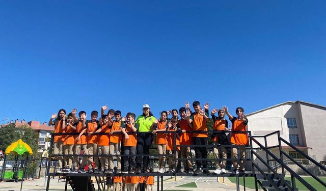 Erzincan'da öğrencilere uygulamalı trafik eğitimi