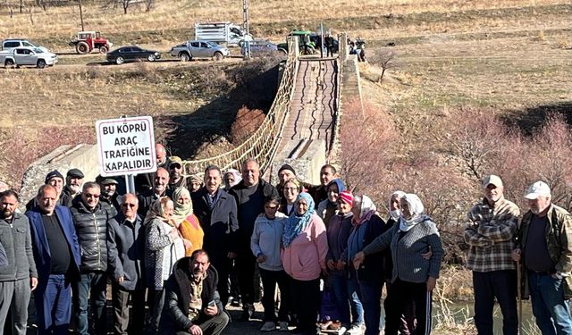 Erzincan'da köprü için düğmeye basıldı...