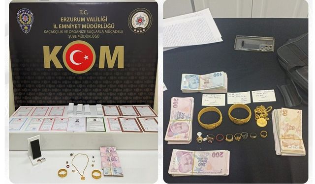 Erzurum'da yakalanan dolandırıcıda Erzincan tapu senedi çıktı