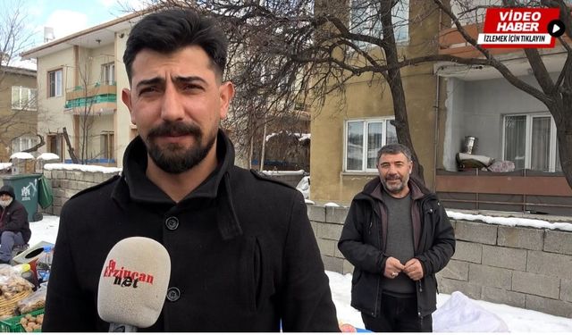 Erzincan Salı Pazarı’nda kış fırtınası