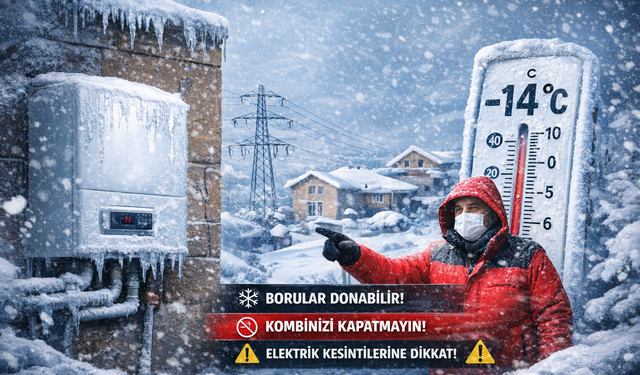 Erzincan'da soğuk vurdu, tehlike kapıda: Kombiler için hayati uyarı!