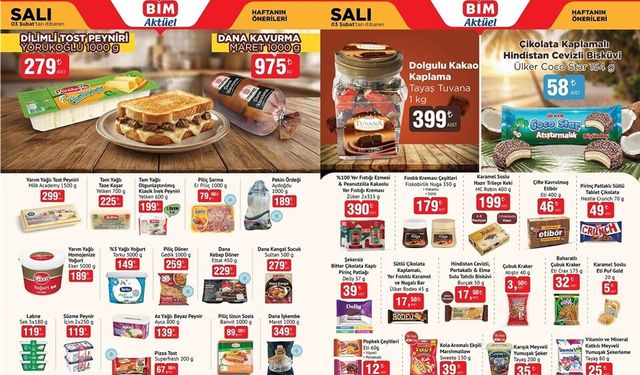 Bu salı BİM'de "Stok" fırsatı: Kavurma, peynir, çikolata...