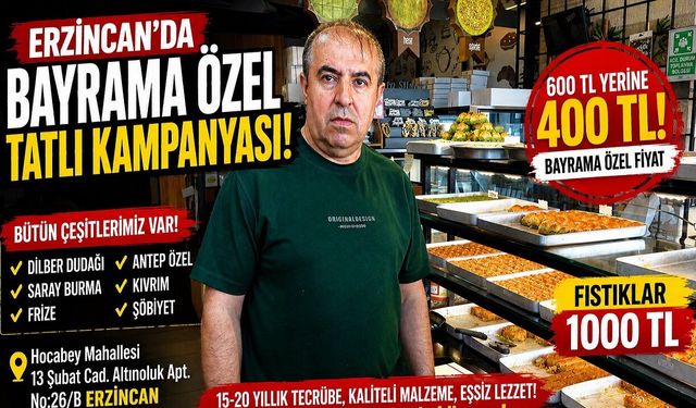 Erzincan’da Bayram Öncesi Tatlı Çılgınlığı! 600 Liralık Baklava 400 TL’ye Düştü