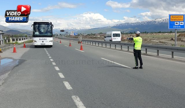 Erzincan’da Bayram Öncesi Trafik Denetimi Sürüyor
