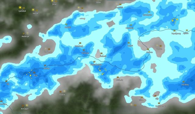 Erzincan'a meteorolojiden sağanak uyarısı