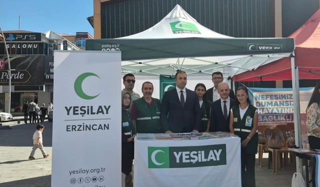 Erzincan’da Halk Sağlığı Haftası’nda Yeşilay’dan Farkındalık Standı