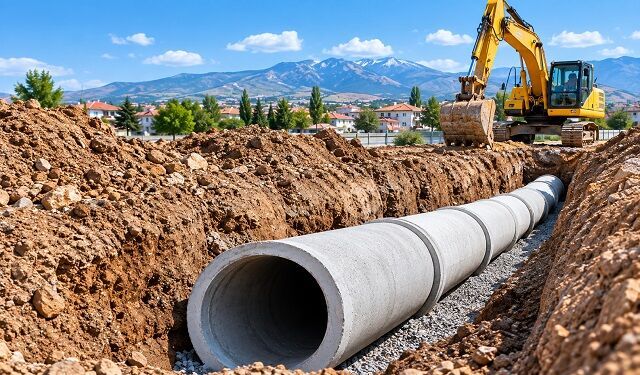 Refahiye Belediyesi Kanalizasyon Altyapısı yapım işi