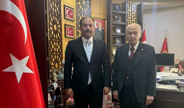 MHP Erzincan İl Başkanı Özarslan, Bahçeli ile Bir Araya Geldi