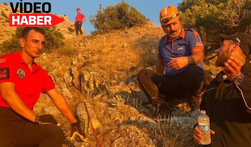 Kayalıklarda mahsur kalan kişi kurtarıldı