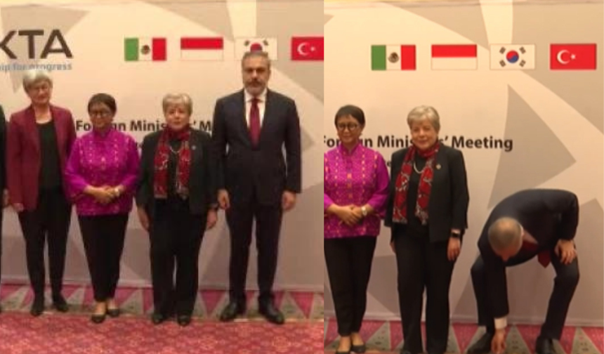 Hakan Fidan Türk Bayrağını yerde bırakmadı