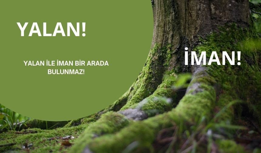 Gençler! Yalan ile iman bir arada durmaz