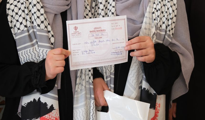 Erzincan’da hafız öğrencilerden Gazze’ye yardım eli