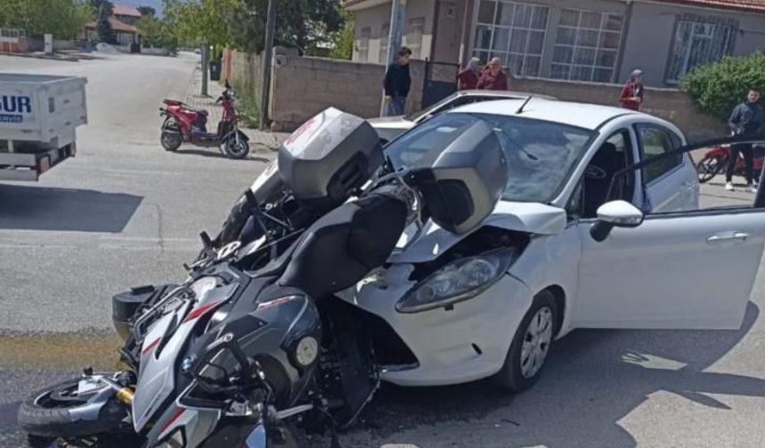 Erzincan’da motorsiklet kazası!
