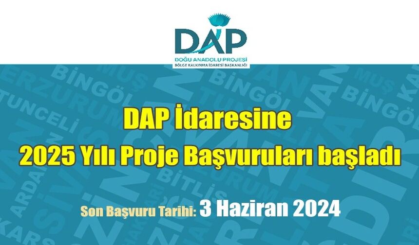 Erzincan’a DAP 2025 yılı proje teklif çağrısı