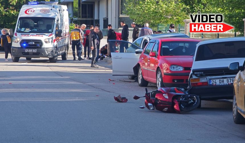 Erzincan’da trafik kazası: 4 araç, 1 motosiklet kazaya karıştı
