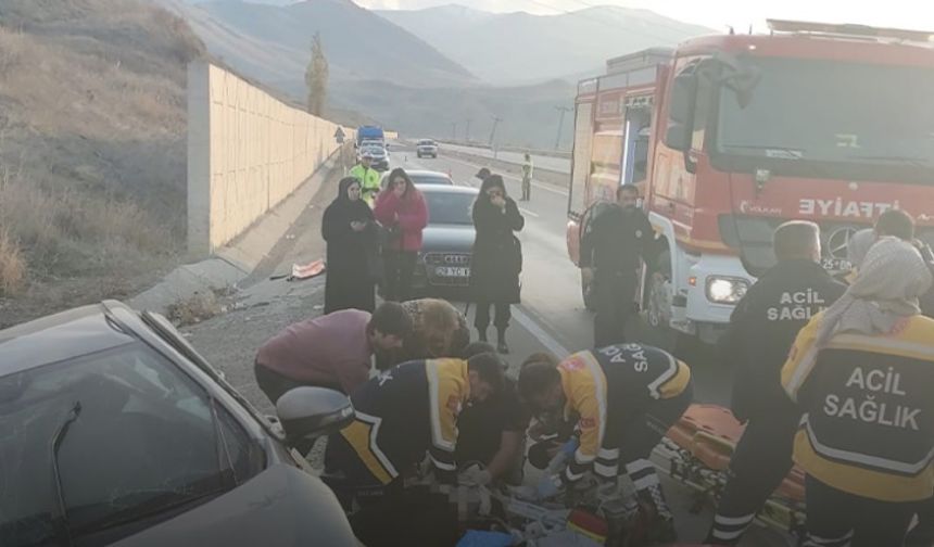 Erzurum’daki kazada can pazarı yaşandı: 2 ölü, 3 yaralı