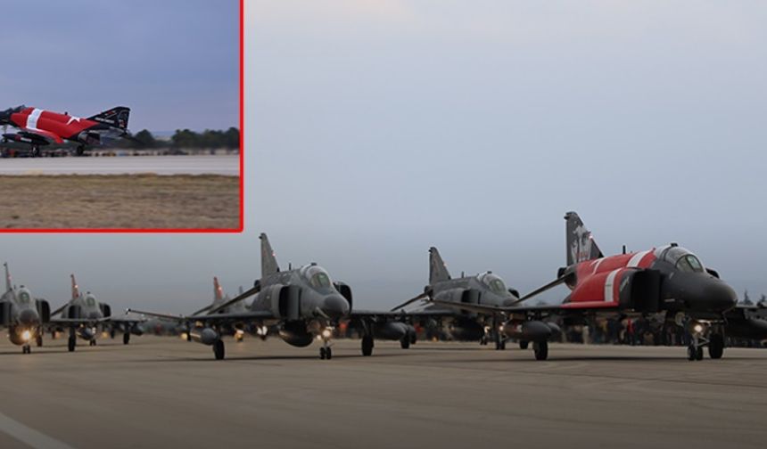 10 tane F-4E Phantom uçağıyla ‘fil yürüyüşü’ yapıldı