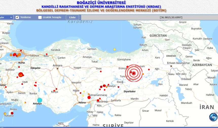 Son dakika...Bingöl Yedisu'da deprem