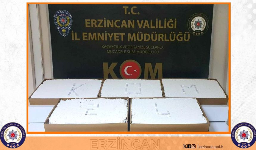 Erzincan’da kaçakçılık operasyonu