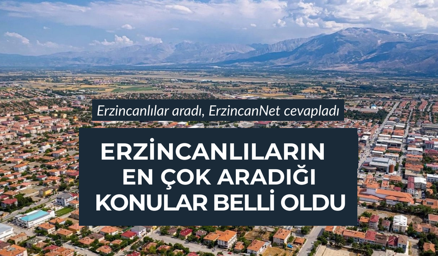 Erzincanlılar aradı, ErzincanNet cevapladı