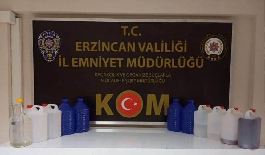Erzincan’da kaçak içki operasyonu