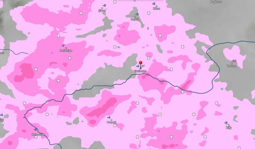 Meteoroloji Erzincan uyarılarına devam ediyor