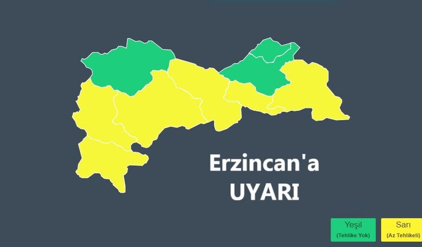 Meteoroloji Erzincan ve çevre illeri uyardı