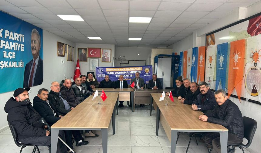 Refahiye’de Aralık Ayı Danışma Meclisi Gerçekleştirildi