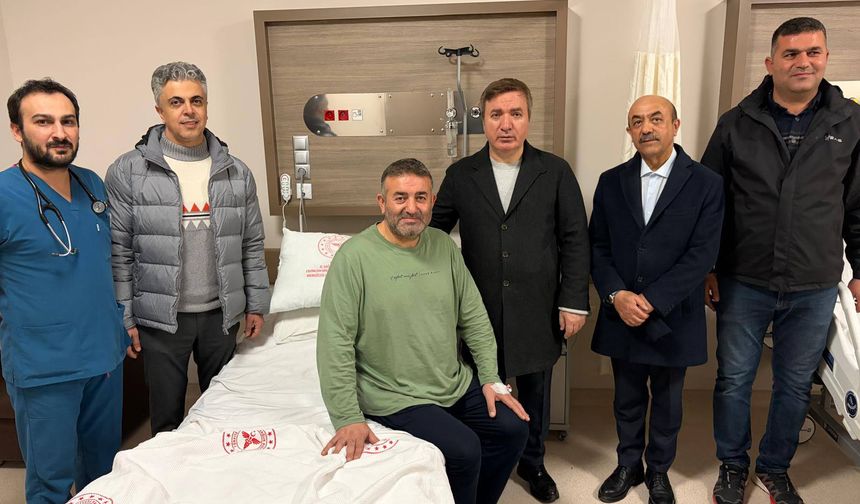 Vali Aydoğdu, tedavi gören Müdür Tezel’i yalnız bırakmadı