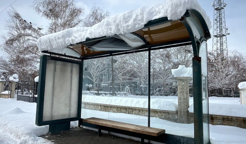 Erzincan’daki yapılar kar yüküne teslim oldu