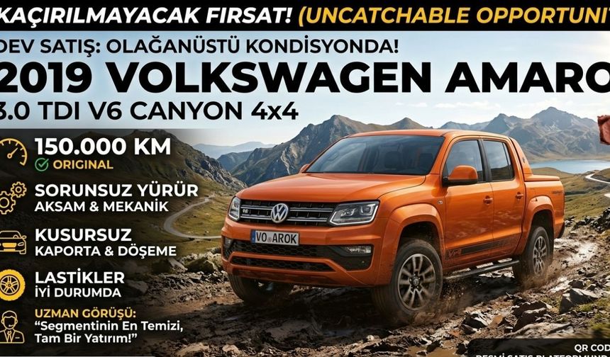 Arazinin Zirvesi: Volkswagen Amarok V6 Canyon Satışta!