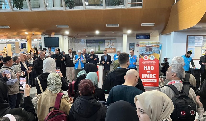 Erzincan kafilesi dualarla kutsal yola çıktı..