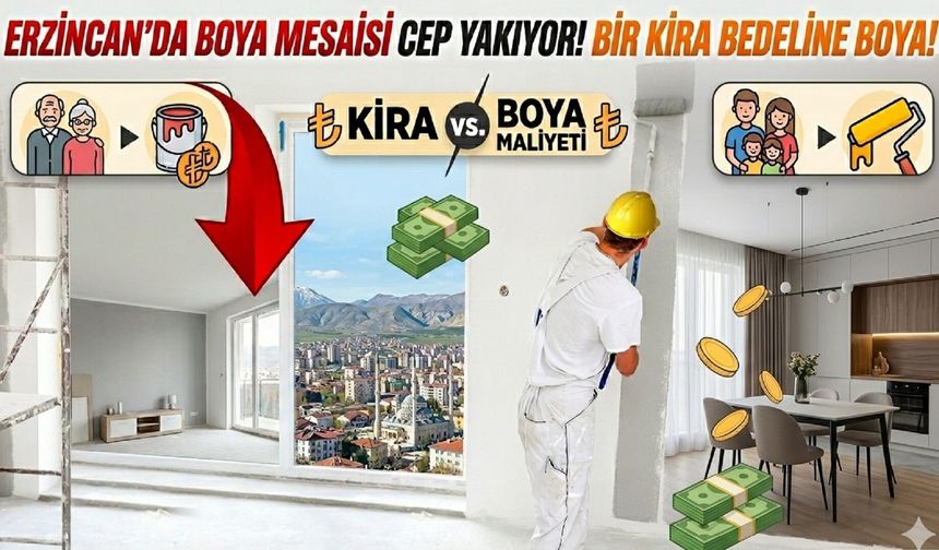 Duvardaki değil, cepteki yangın: Erzincan’da ev boyatma rakamları dudak uçuklatıyor!