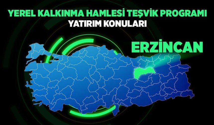 Erzincan Teşvik Kapsamında: 4 Alanda Büyük Yatırım Fırsatı