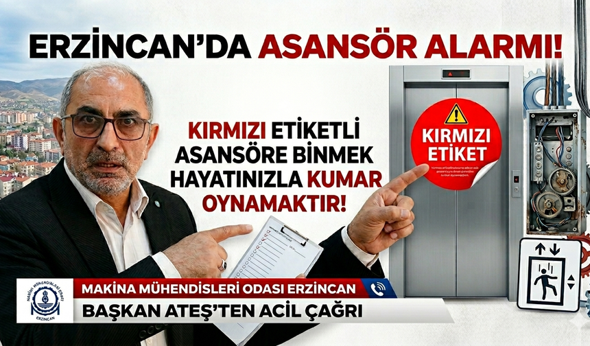 Erzincan’da Başkan Uyardı! Asansöre Binmeden Önce Bu Renge Bakın, Yoksa Son Durak Felaket Olabilir