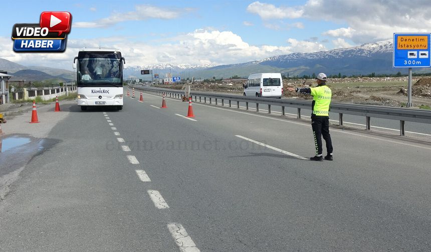 Erzincan’da Bayram Öncesi Trafik Denetimi Sürüyor