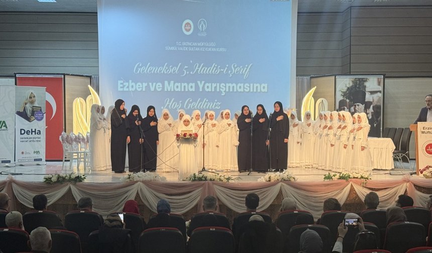 Erzincan’da Genç Hafızlardan Hadis Ziyafeti: 5. Yarışmada Nefes Kesen Performanslar